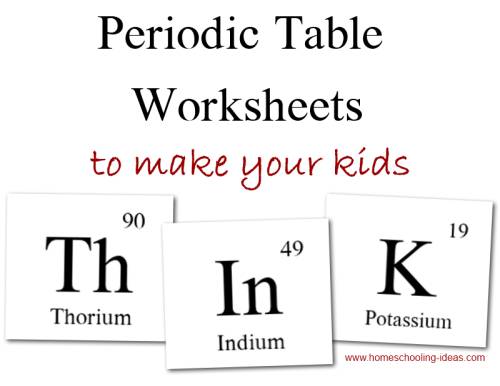 Periodic Table Worksheets