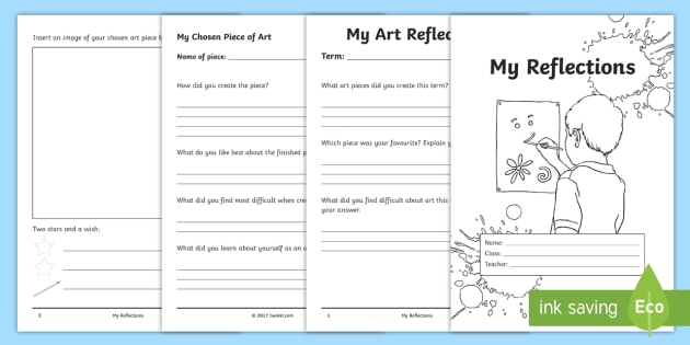 My Art Reflection Self Assessment Sheet