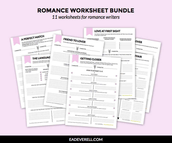 Romance Worksheets For Writers
