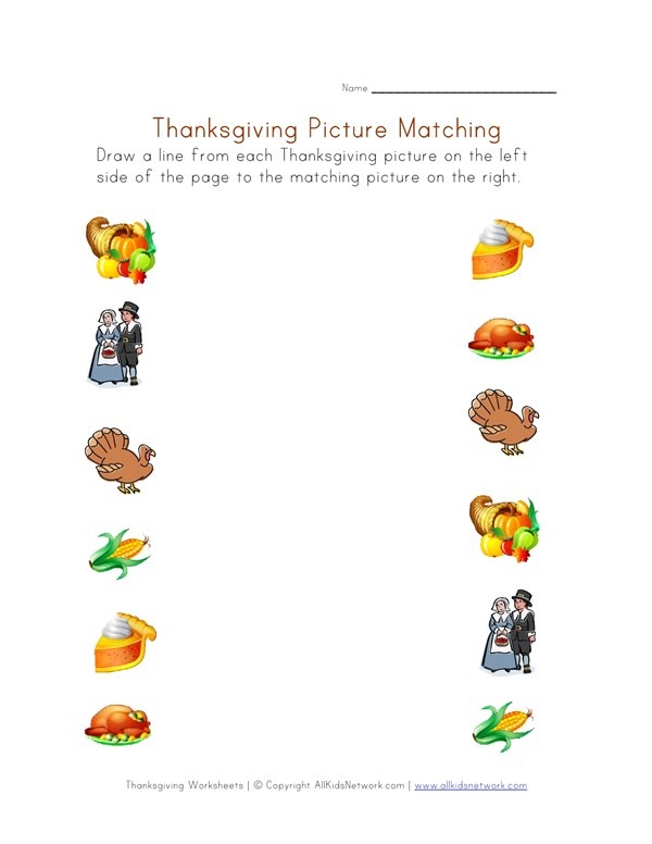 Thanksgiving Printable Worksheet