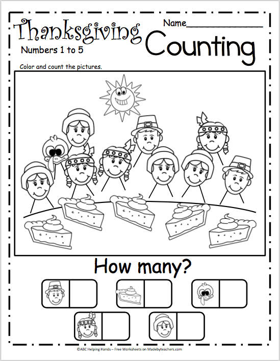 Free Counting Worksheets For Kindergarten