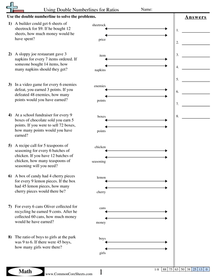 Ratio Worksheets