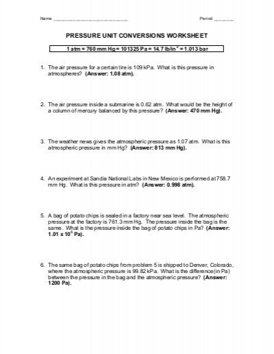 Metric Conversion Worksheet Answers