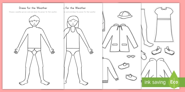 Dress For The Weather Worksheet   Worksheet