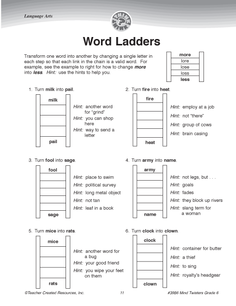 Word Ladders Free Worksheets Samples Word Ladders Free Worksheets Samples