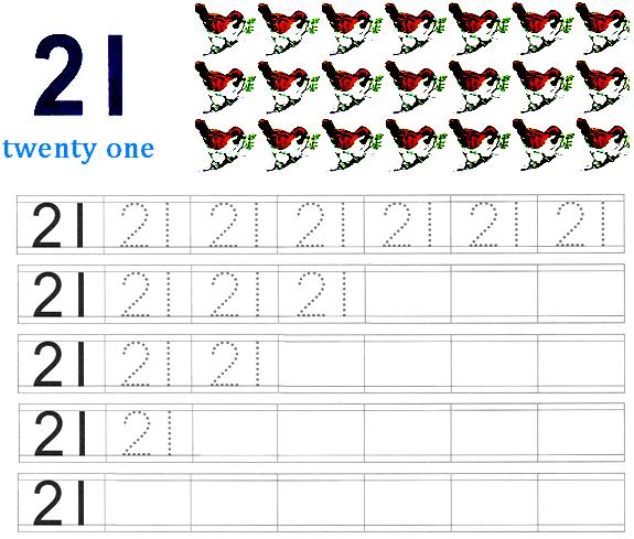 Worksheet On Number 21