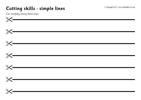 Cutting Skills Worksheets â Simple Lines (sb4520)
