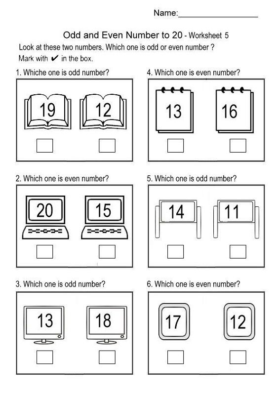 Even And Odd Number Worksheets