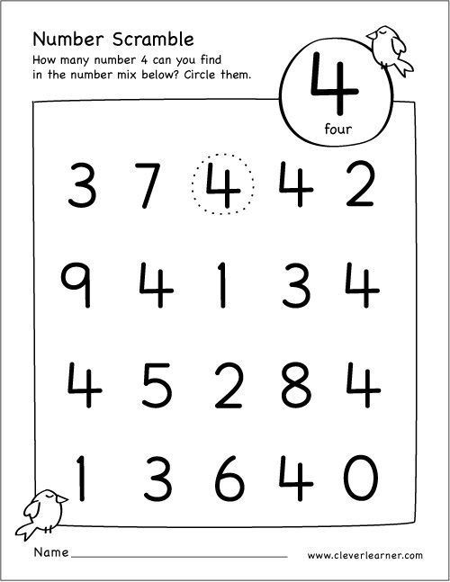 Free Number Scramble Activities For Preschool Kids  Numbers