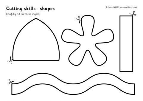 Cutting Skills Worksheets â Shapes (sb4523)