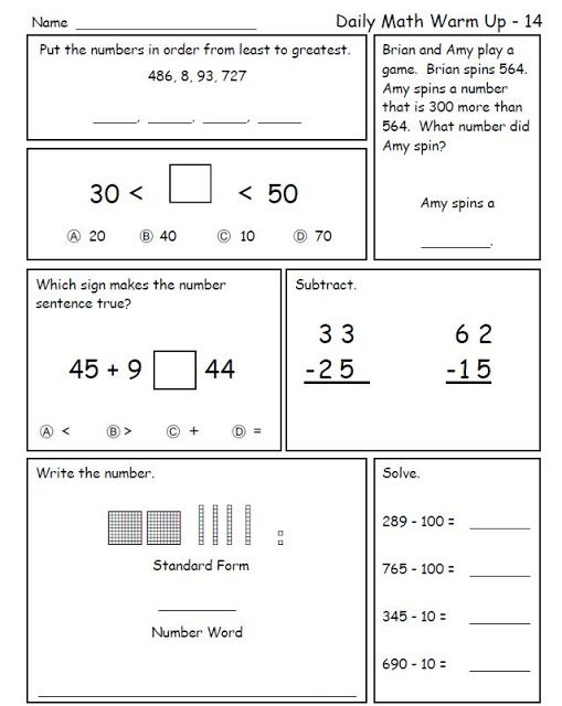 Common Core Daily Math Review