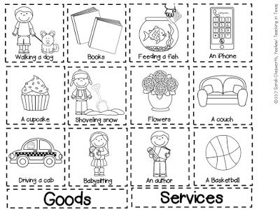 Goods And Services Sort Freebie! Perfect For Kindergarten Or First