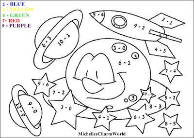 coloring subtraction worksheets