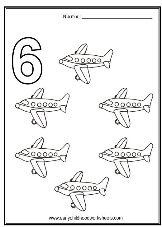Number 6 Worksheets For Preschool