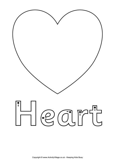 Finger Tracing Heart Worksheet