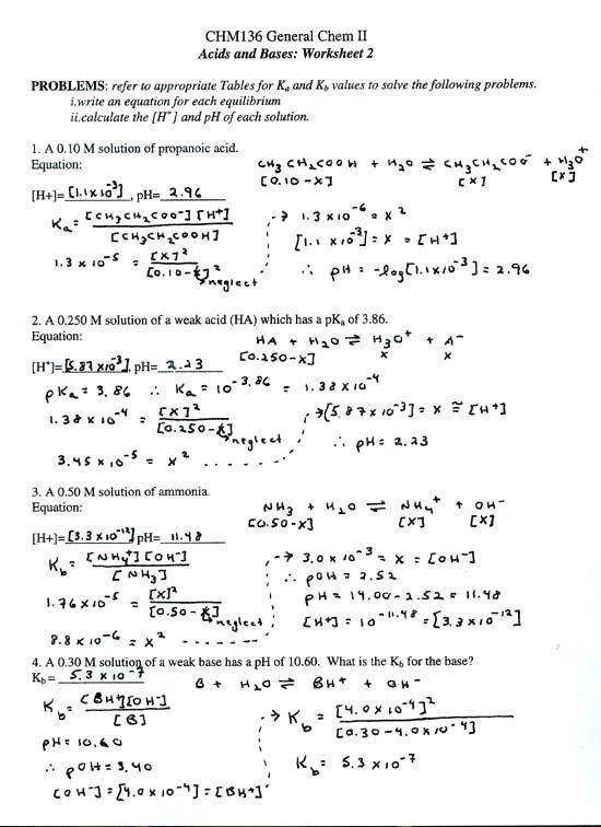 Acids And Bases Worksheet Middle School
