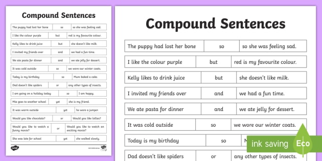 Sentence types exercises. Compound sentences Worksheets. Compound sentences exercises. Complex sentences exercises. Exercises to Compound sentences.
