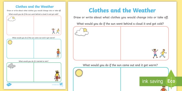 Clothes And The Weather Worksheet   Worksheet