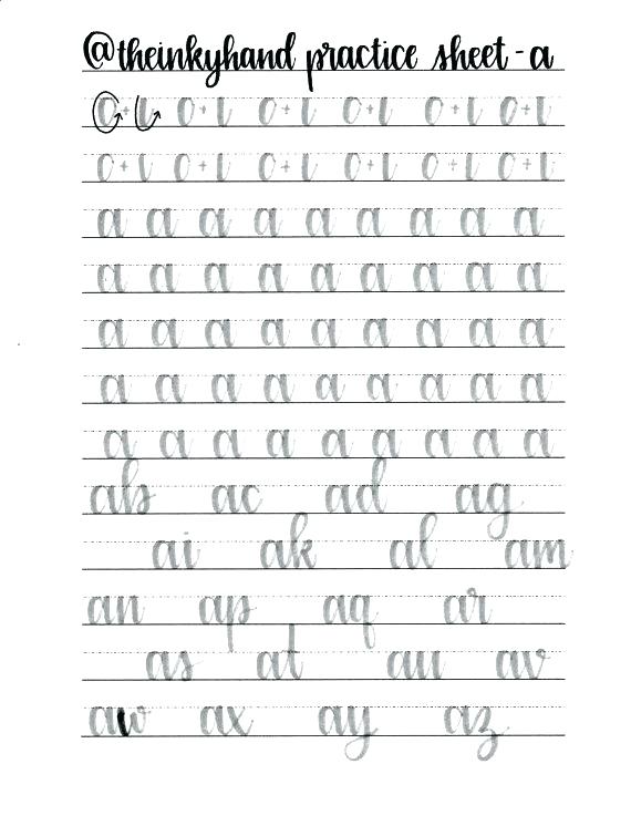 Calligraphy Worksheets Free Printable Calligraphy Alphabet