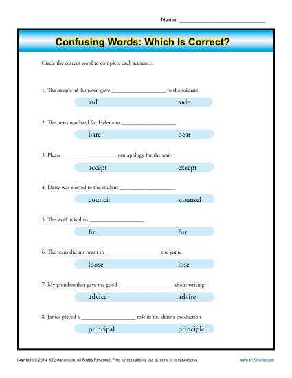 Confusing Words  Which Is Correct