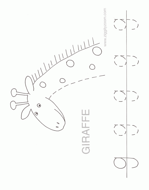 Letter G Alphabet Tracing Worksheets