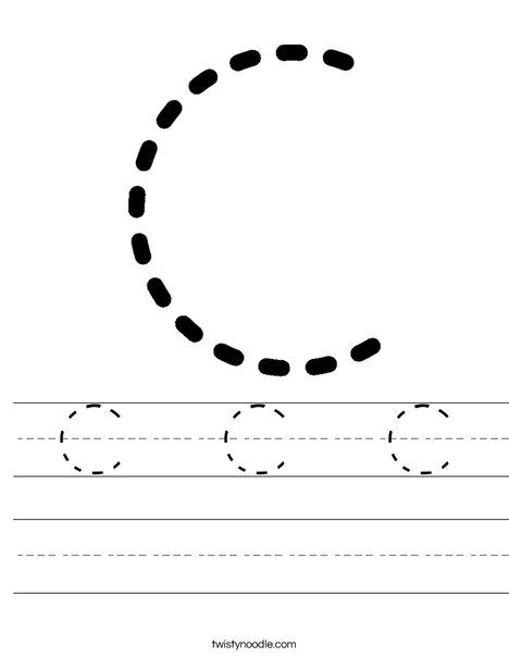 Tracing Letter C Worksheet