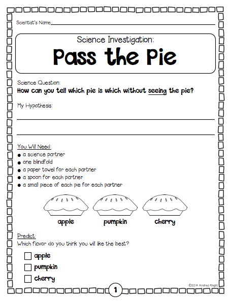 Thanksgiving Science  A Feast Of Five Fun Investigations {k