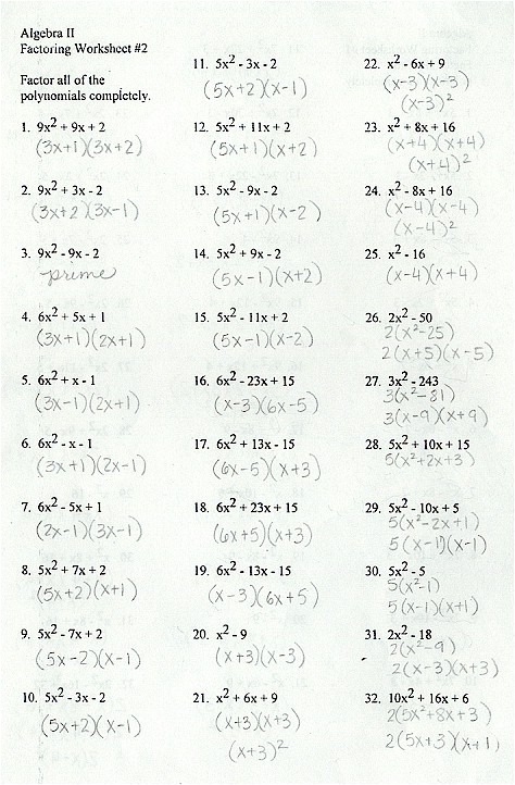Factoring Practice Worksheet Budget Worksheet Monohybrid Cross