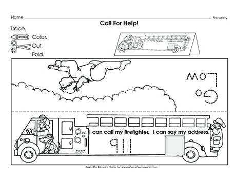 Fire Safety Worksheets Preschool Week Awareness