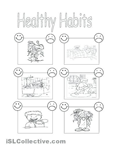 Leadership Good Health Habits Worksheets For Kindergarten Image Of