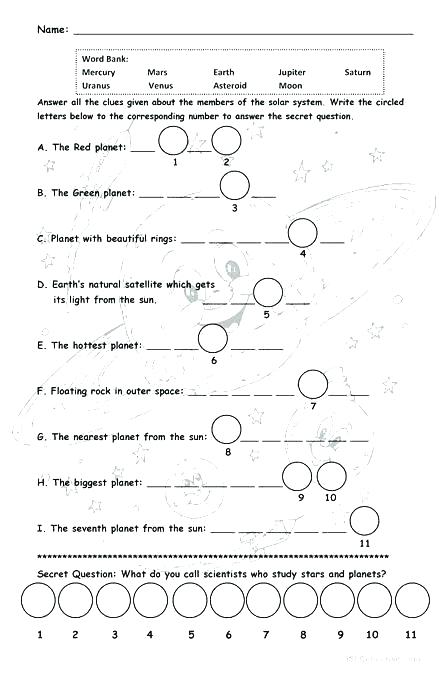 Free Planet Worksheets For Fifth Grade Solar System Worksheet