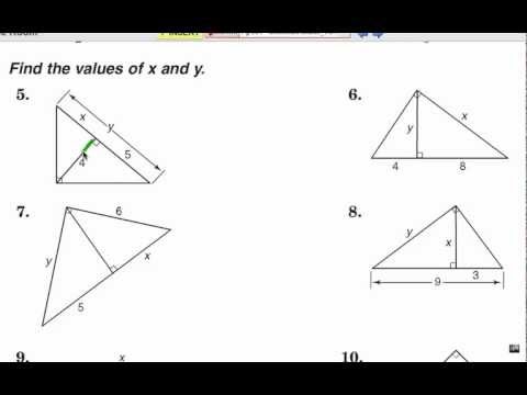 Viewer Challenge  Geometric Means & Right Triangles 1