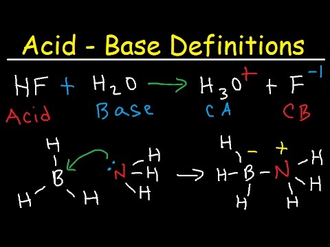 Conjugate Acid Base Pairs, Arrhenius, Bronsted Lowry And Lewis