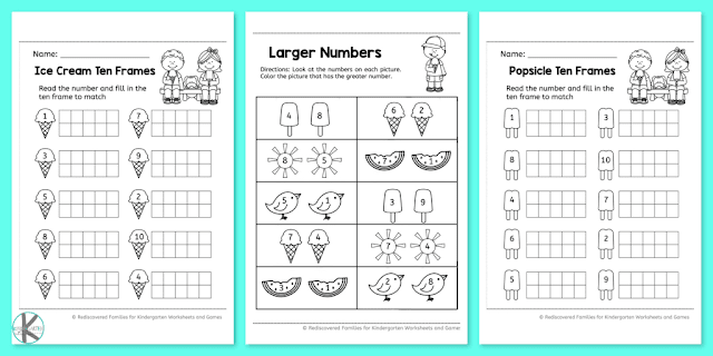 Free Summer Kindergarten Math Worksheets â Kindergarten Worksheets