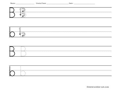 Letter B Worksheet