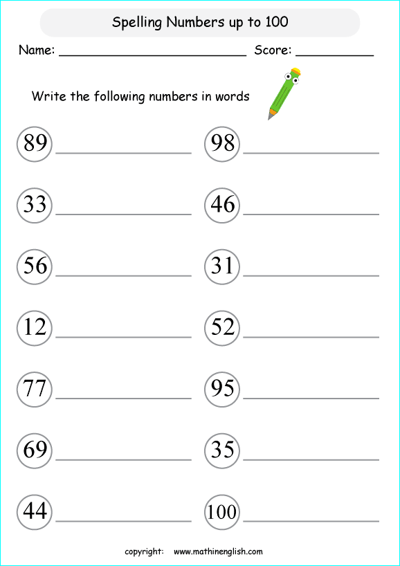 Maths Number Names Worksheet Counting Worksheets Templates
