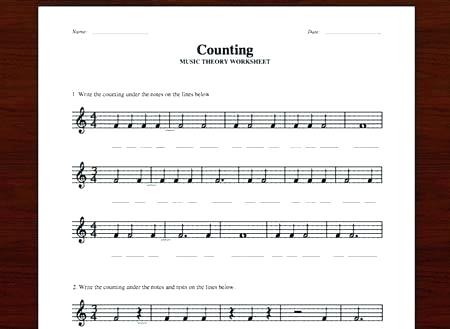 Music Theory Worksheets Counting Free Worksheet Printable The Blog