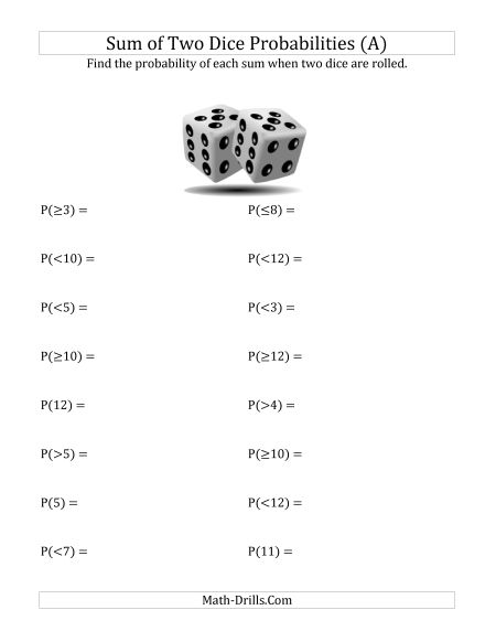 Statistics Worksheets