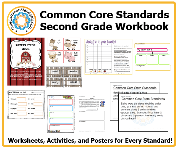 Second Grade Common Core Workbook Usb