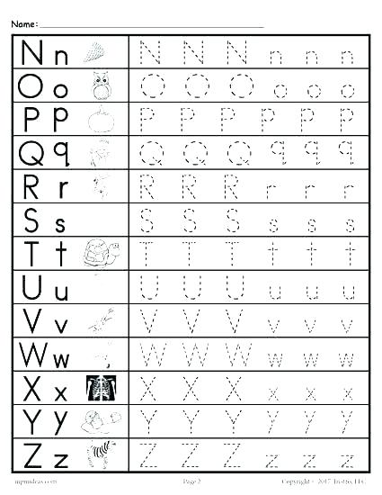 Free Uppercase And Lowercase Letter Tracing Worksheets Worksheets