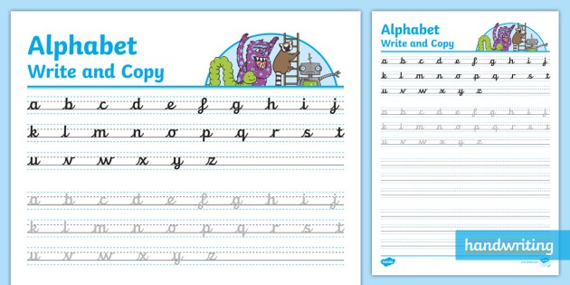 Continuous Cursive Alphabet Worksheet