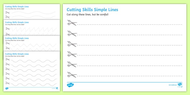 Cutting Skills Worksheets (lines)