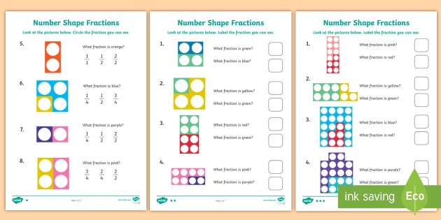 Name The Fraction Worksheet   Worksheets