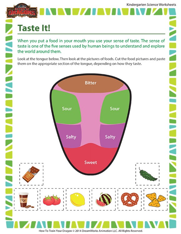 Taste It! Worksheet â Human Body Science For Kindergartners â Sod