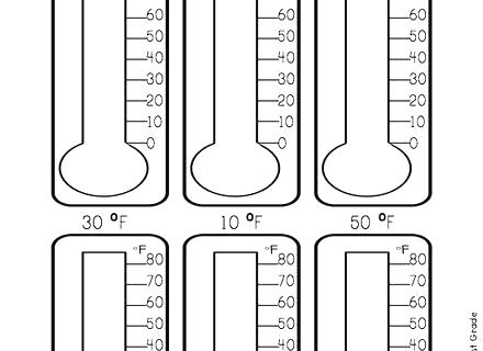 Thermometer Reading Activity Sheet Thermometers Worksheet