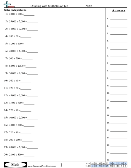 Division Worksheets