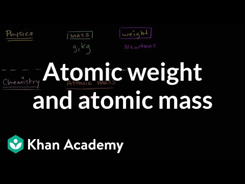Atomic Weight And Atomic Mass (video)