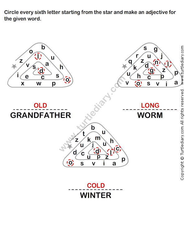 Describing Words Worksheet 1