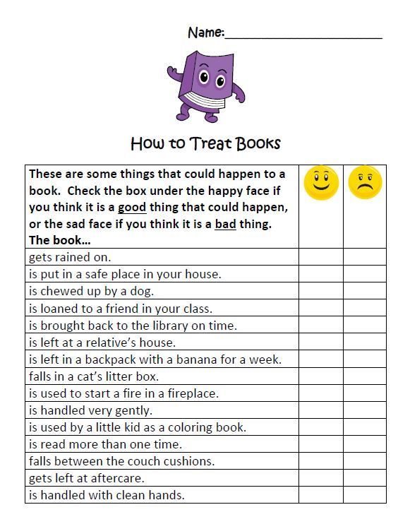 Collection Library Worksheets For Kindergarten Pictures