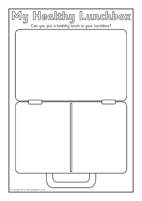 Healthy Eating Lunchbox Cut And Stick Activity (sb3294)